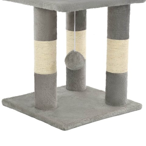 Drapak dla kota ze słupkami sizalowymi, 65 cm, szary