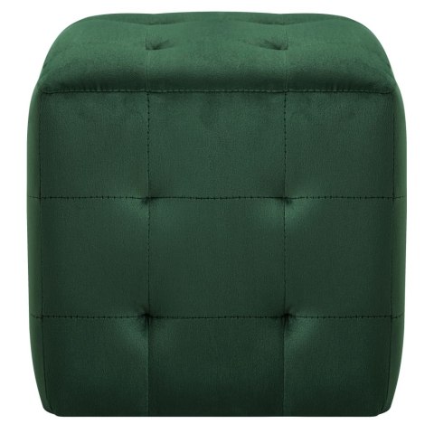 Stoliki nocne, 2 szt., zielone, 30x30x30 cm, aksamit