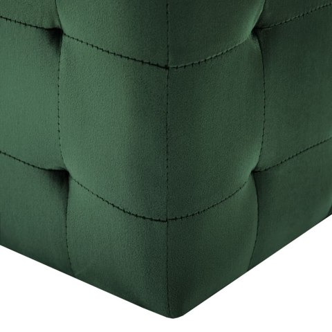 Stoliki nocne, 2 szt., zielone, 30x30x30 cm, aksamit