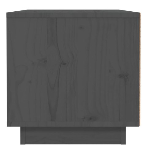 Szafki nocne, 2 szt., szare, 40x34x35 cm, lite drewno sosnowe