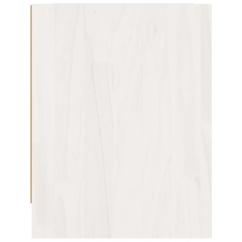 Szafki nocne, 2 szt., białe, 40x30,5x40 cm, lite drewno sosnowe