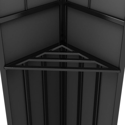 Altana z podwójnym dachem i sznurem lampek LED, 3x3 m, antracyt