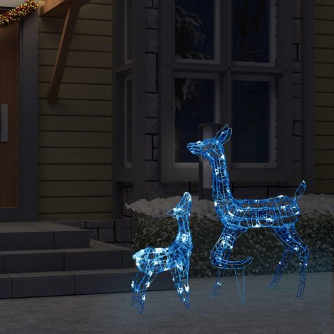 Świąteczne renifery, akrylowe, 160 niebieskich diod LED
