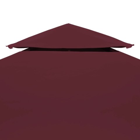 Zadaszenie altany, 2-poziomowe, 310 g/m², 3 x 3 m, bordowe