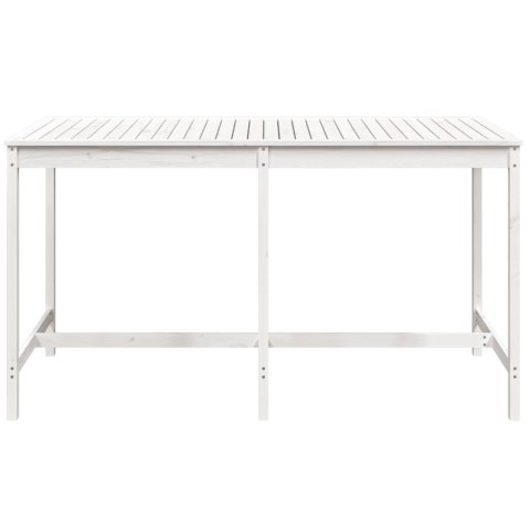 Stół ogrodowy, biały, 203,5x90x110 cm, drewno sosnowe