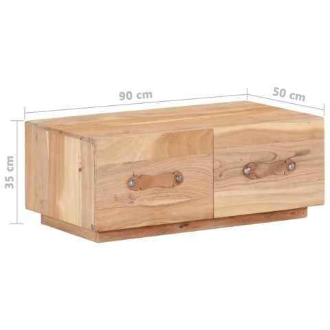 Stolik kawowy, 90x50x35, lite drewno z odzysku
