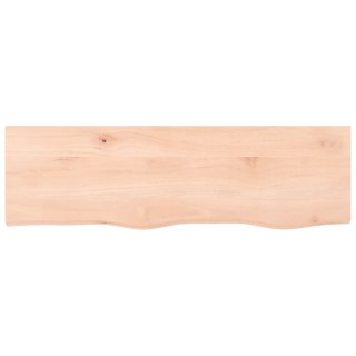 Półka, 100x30x4 cm, surowe lite drewno dębowe