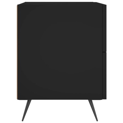 Szafki nocne, 2 szt., czarne, 40x35x47,5 cm