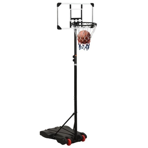 Stojak do koszykówki z przezroczystą tablicą, 216-250 cm,