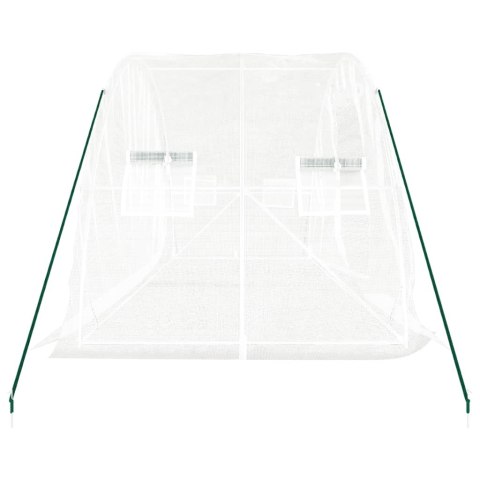 Szklarnia ze stalową ramą, biała, 10 m², 5x2x2,3 m