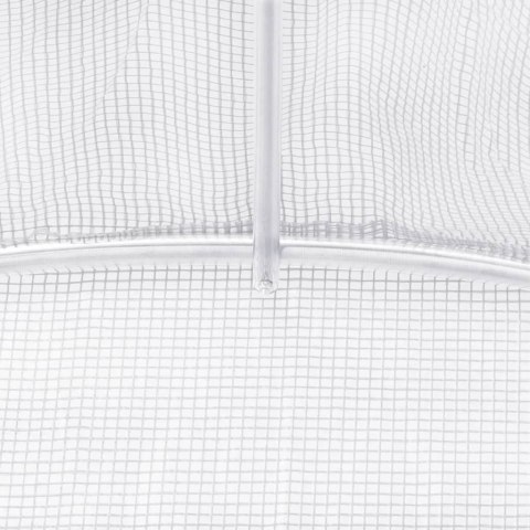 Szklarnia ze stalową ramą, biała, 10 m², 5x2x2,3 m