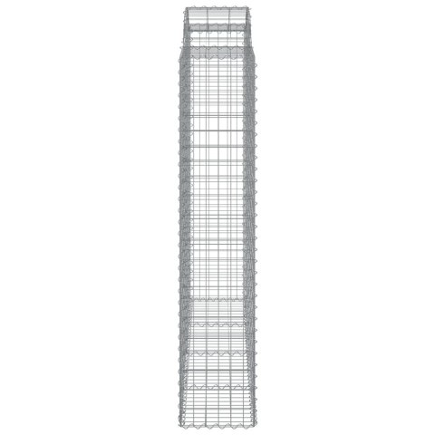 Łukowaty kosz gabionowy 200x50x200/220 cm, galwanizowane żelazo