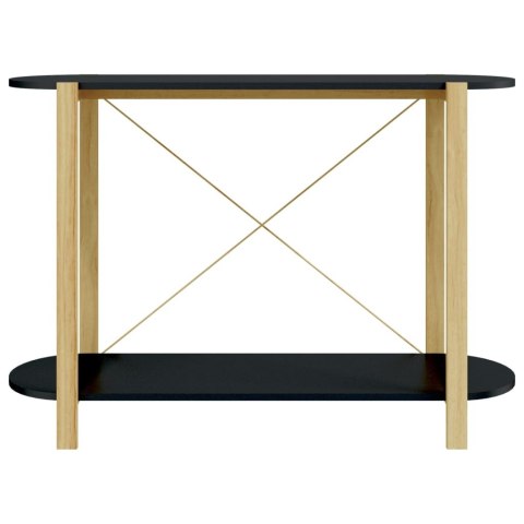 Stolik konsolowy, czarny, 110x38x75 cm, materiał drewnopochodny