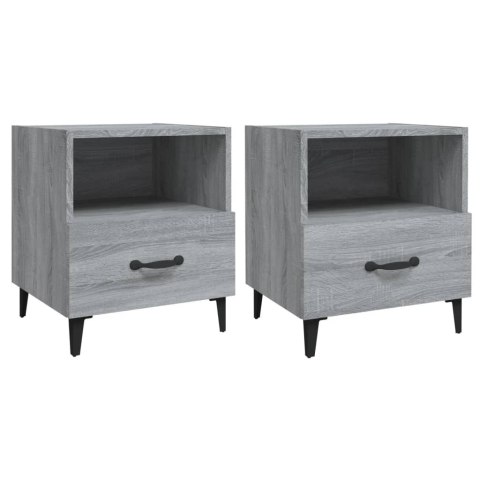 Szafki nocne, 2 szt., szary dąb sonoma, materiał drewnopochodny