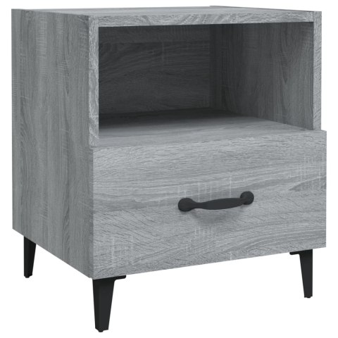 Szafki nocne, 2 szt., szary dąb sonoma, materiał drewnopochodny