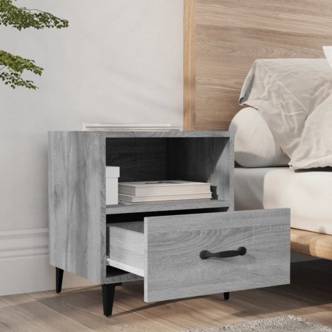 Szafki nocne, 2 szt., szary dąb sonoma, materiał drewnopochodny