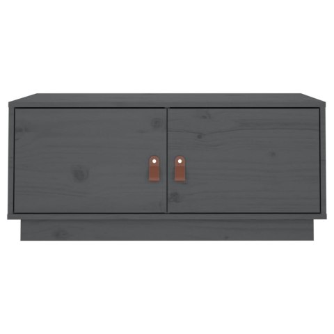 Stolik kawowy, szary, 80x50x35 cm, lite drewno sosnowe