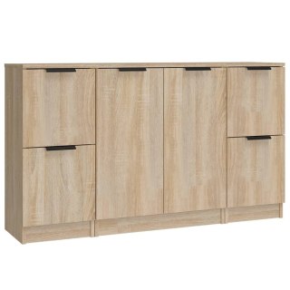 Szafki, 3 szt., dąb sonoma, materiał drewnopochodny