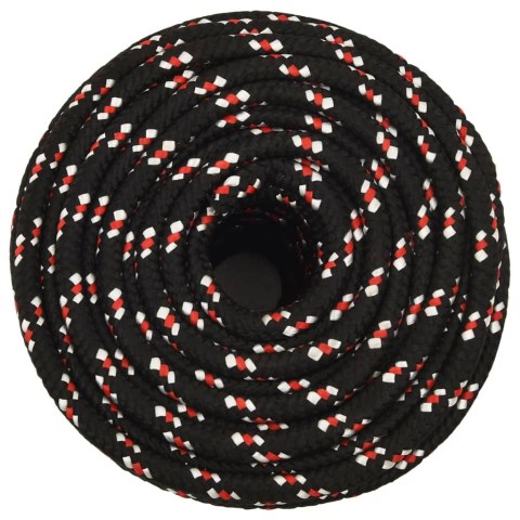 Linka żeglarska, czarna, 18 mm, 100 m, polipropylen