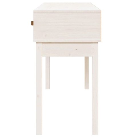 Stolik konsolowy, biały, 114 x 40 x 75 cm, lite drewno sosnowe