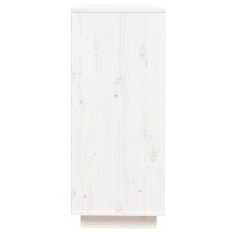 Szafka, biała, 110,5x35x80 cm, lite drewno sosnowe