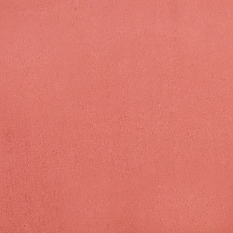 Podnóżek z drewnianymi nóżkami, różowy, obity aksamitem