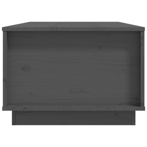 Stolik kawowy, szary, 100x50x35 cm, lite drewno sosnowe