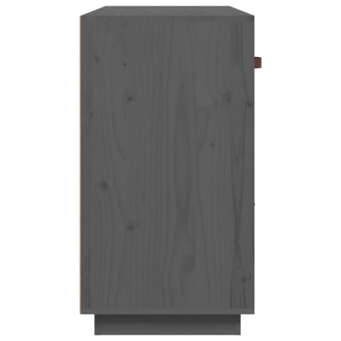 Komoda, szara, 100x40x75 cm, lite drewno sosnowe