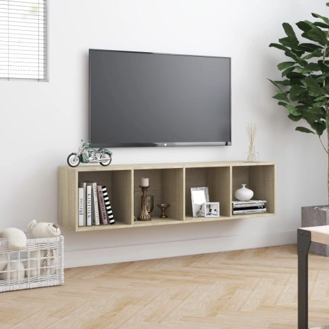 Regał na książki/szafka TV, kolor dąb sonoma, 143x30x36 cm