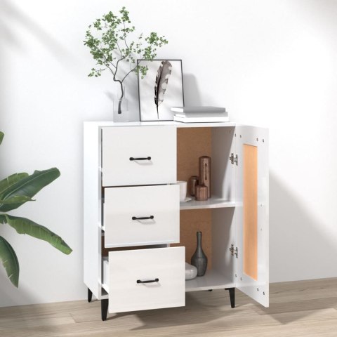 Szafka, biała, połysk, 69,5x34x90 cm, materiał drewnopochodny