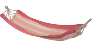 Hamak ogrodowy kolorowe pasy brzoskwiniowo-pomarańczowy 220cm