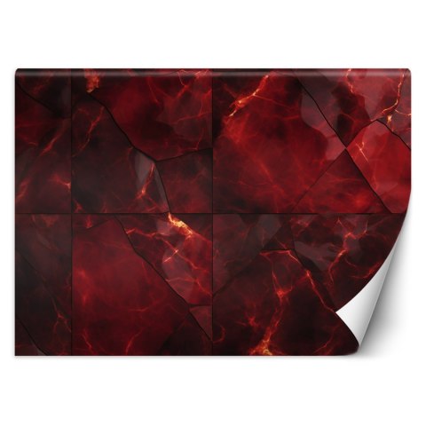 Fototapeta, Czerwony marmur 3D - 150x105