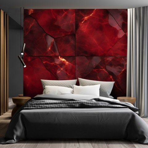 Fototapeta, Czerwony marmur 3D - 150x105