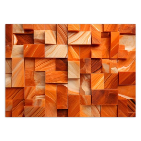 Fototapeta, Pomarańczowy sześcian 3D - 450x315