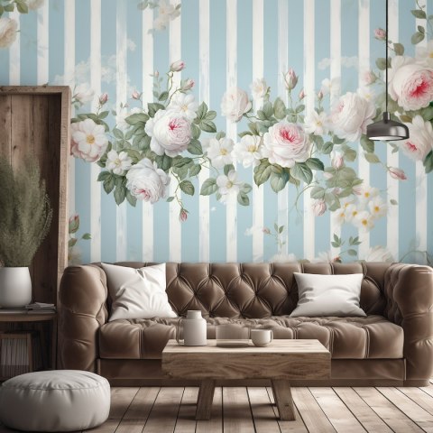 Fototapeta, Białe kwiaty vintage - 368x254