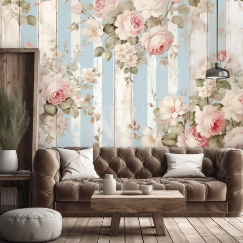 Fototapeta, Kwiaty Shabby Chic - 200x140