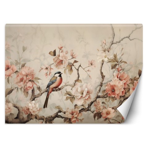 Fototapeta, Ptak i kwiaty vintage - 150x105
