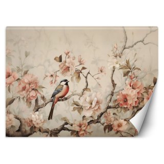 Fototapeta, Ptak i kwiaty vintage - 200x140