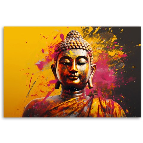 Obraz na płótnie, Budda na abstrakcyjnym tle - 100x70