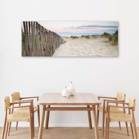 Obraz na płótnie, Plaża o zachodzie słońca - 150x50