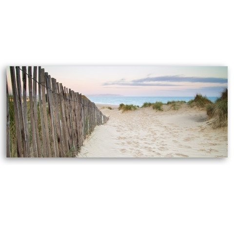 Obraz na płótnie, Plaża o zachodzie słońca - 90x30