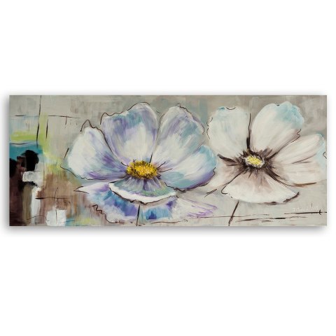Obraz na płótnie, Dwa kwiaty - 120x40