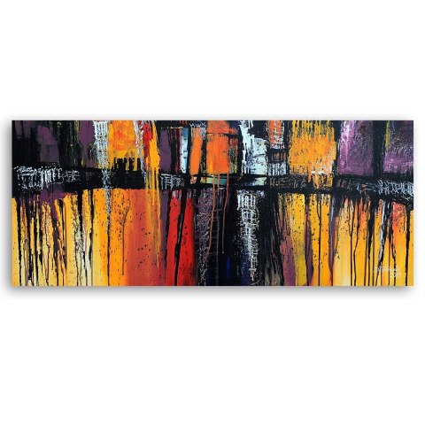 Obraz, Ognista abstrakcja - 150x50