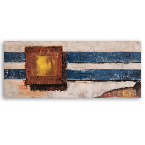 Obraz na płótnie, Niebieskie linie - 150x50