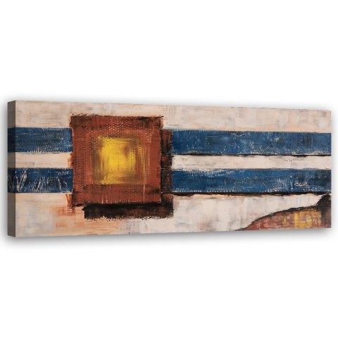 Obraz na płótnie, Niebieskie linie - 90x30