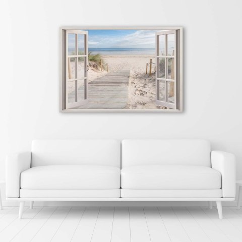 Obraz, Okno ścieżka na plażę - 60x40