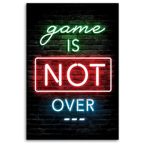 Obraz na płótnie, Napis dla graczy neon gaming - 40x60