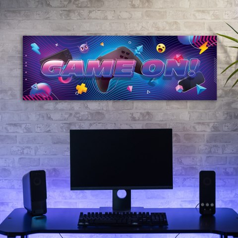 Obraz na płótnie, dla gracza abstrakcja - 150x50