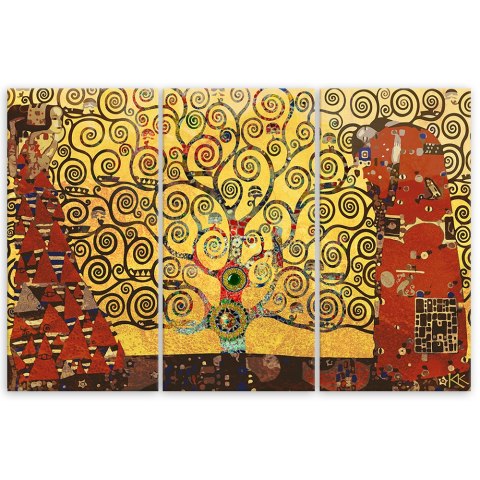 Obraz 3 częściowy na płótnie, Drzewo życia - 60x40