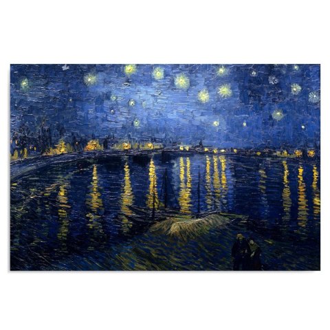 Obraz na płótnie, Reprodukcja obrazu V. van Gogha - gwiaździsta noc - 90x60